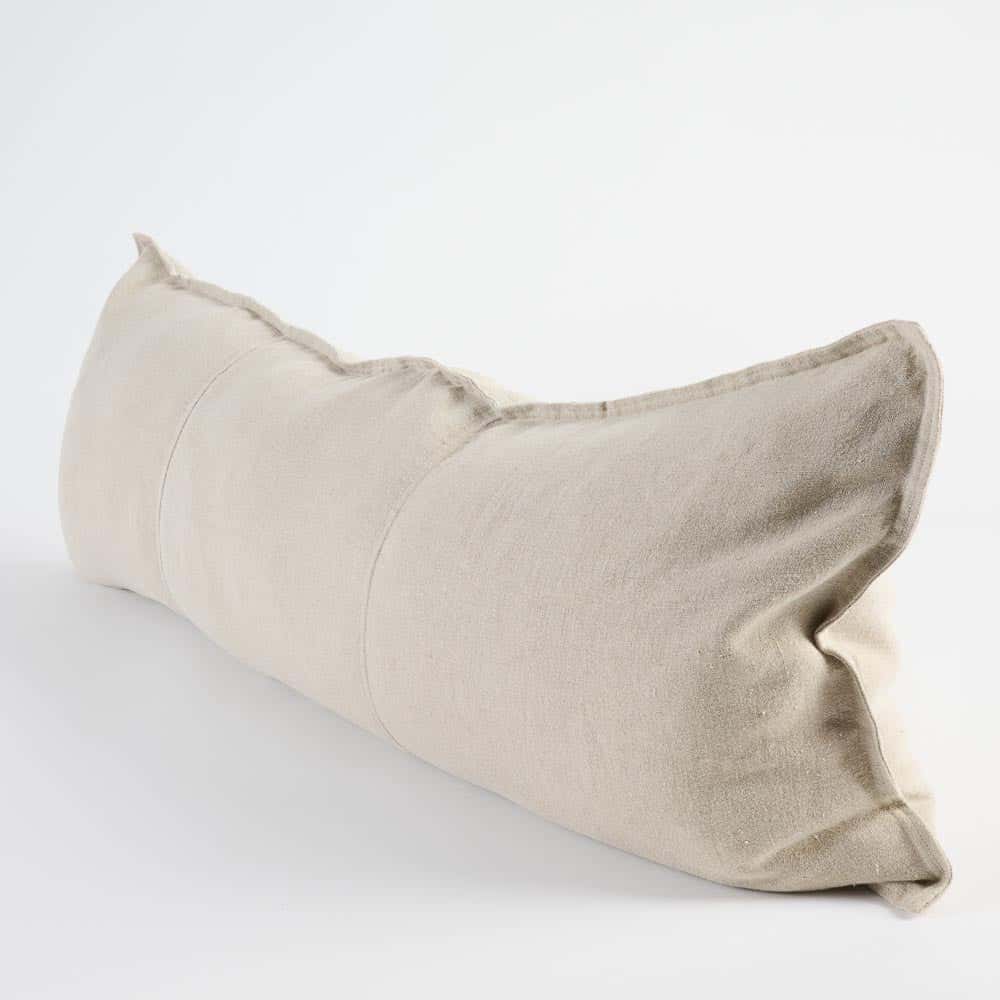 Luca Linen Long Lumbar Cushion - Natural - Image 2