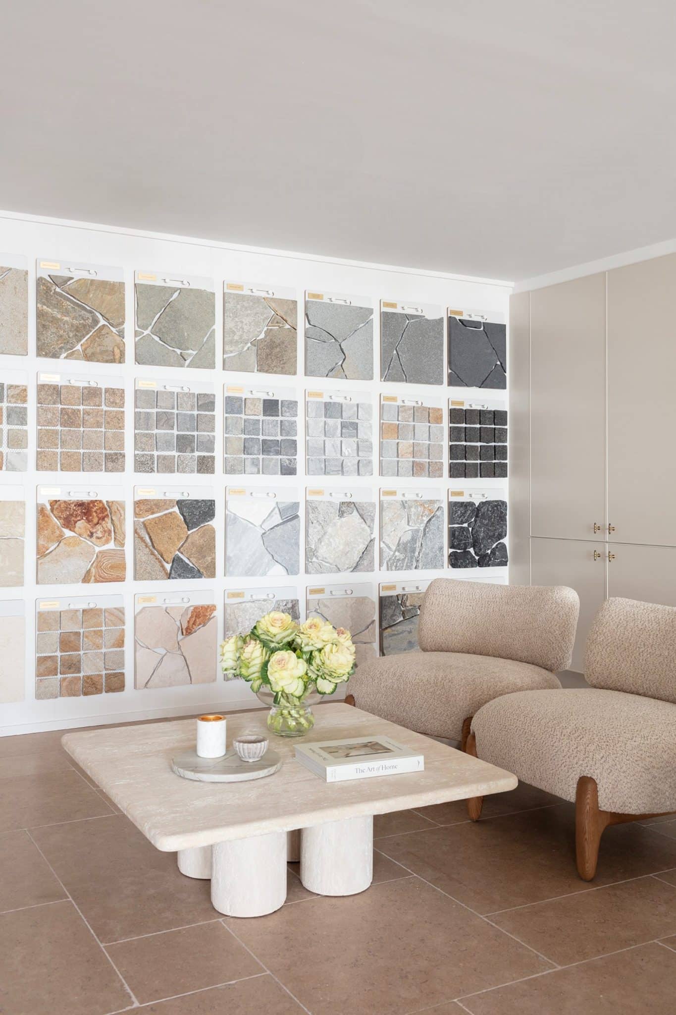 showroom-Photoroom (1) Close-up of travertine and limestone pavers, high-quality natural stone available for homes and landscaping throughout Australia.
