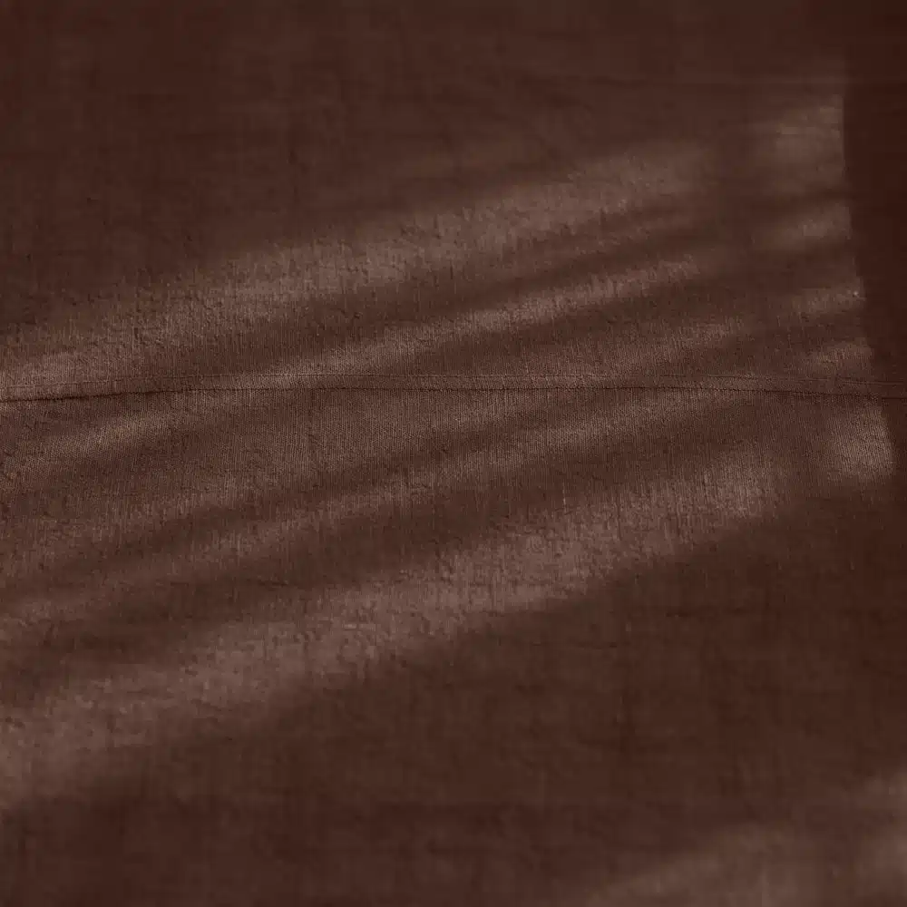 Luca Linen Bed Cover - Chocolate - Image 5